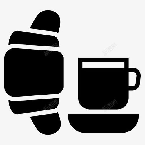 牛角包與茶的完美搭配 從烘焙美食到創(chuàng)意UI圖標設計